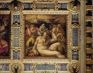 Allegorie der Chianti-Region von der Decke des Salone dei Cinquecento, 1565